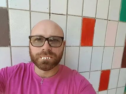 Bald Man in Eyeglasses with Ugly Teeth Stock Photo - Image o