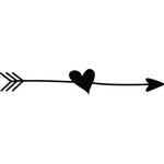 Doodle Ding 1 Arrow Heart Love Line Break Cute Quote Design 