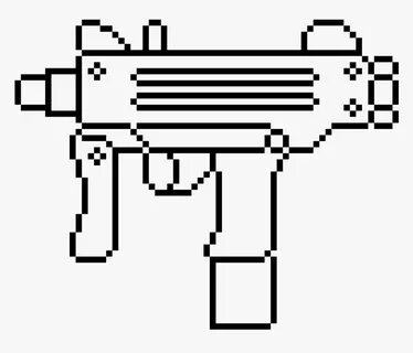 Uzi Drawing, HD Png Download - kindpng