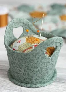 PDF Basket With Hexies Pincushion Sewing Pattern & Tutorial 