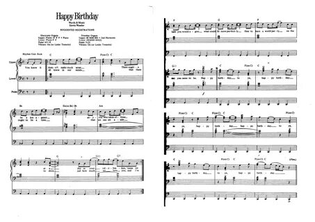 Happy Birthday (Partition - Sheet-Music) - The Strombolis