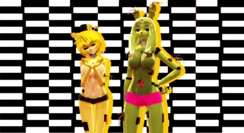 FNIA2xMMD Goiden Freddy and Springtrap DL CLOSED by MikuTats