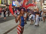 Women with body paint at New York Times Square draw ire