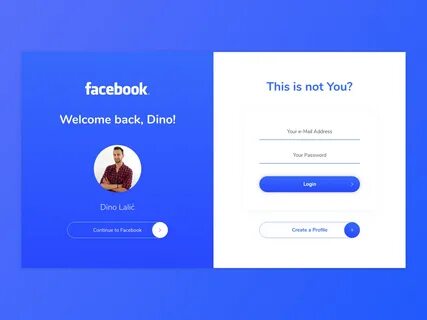 Facebook Login - UI Challenge by Dino Lalic on Dribbble