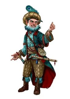 Male Gnome Bard - Pathfinder PFRPG DND D&D 3.5 5th ed d20 fa