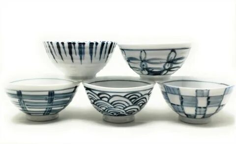 Contemporary Orient Inspired Set Of 5 Bowls-BOX97
