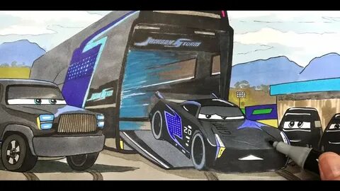 How-to-color CARS 3 Jackson Storm and His Hauler Gale Beaufo