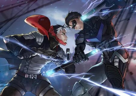Red Hood VS Nightwing 4k superheroes wallpapers, red hood wa
