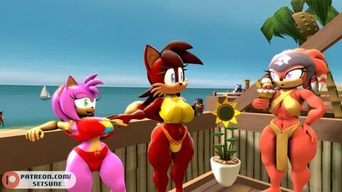 Beach Boardwalk (Shade, Amy & Fiona) - Beachwear - Weasyl