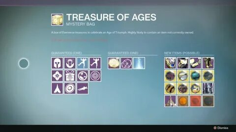 Destiny Age of Triumph Treasure of Ages gives you second cha