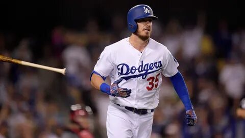 Dodgers' Cody Bellinger leaves game after being hit on knee 