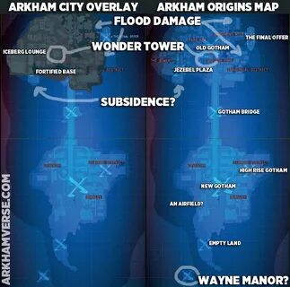 The New Map Of Gotham In Batman: Arkham Origins The Game Lea