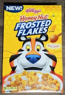 Kellogg's Honey Nut Frosted Flakes Review Box Honey nut, Cer