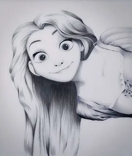 Rapunzel Graphite Sketch poverka-center Graphite Art & Colle