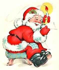 Vintage Christmas Greeting Card Santa Claus Collectible eBay