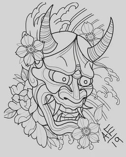 Did this hannya and peonies, possibly gonna make prints #tat