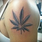 hemp leaf tattoo 30.09.2019 № 027 -hemp (MARIJUANA) tattoo- 