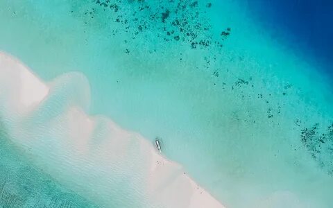 Download wallpaper 1920x1200 ocean, aerial view, water, trop