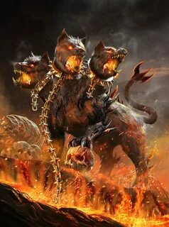 ArtStation - HellHound, Luciano Komorizono Fantasy creatures