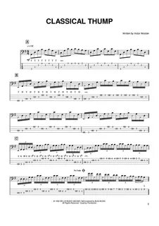 Classical Thump" Sheet Music by Victor Wooten for Bass 