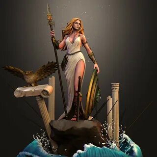 ArtStation - Athena Goddess of war and wisdom_painted