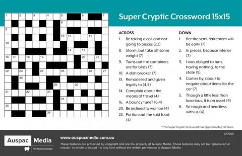 Auspac Media - The Feature People Crosswords Cryptic