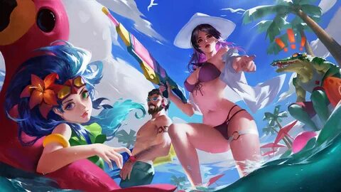 LoL Pool Party Zoe Caitlyn Graves Renekton League Of Legends