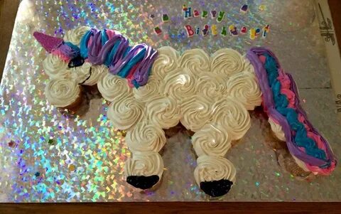 Unicorn pull apart cupcake cake. My daughter LOVES unicorns 