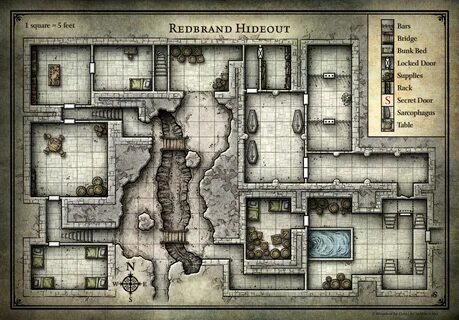Redbrand Hideout Dungeon maps, Tabletop rpg maps, Dungeon