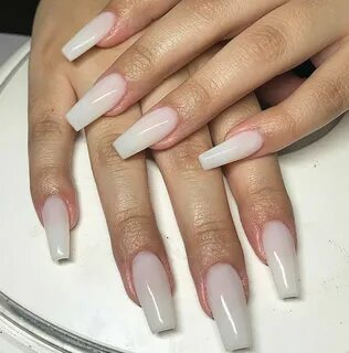 Square Nails. Offwhite Nails. Acrylic Nails. Tapered square 
