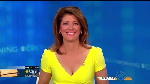 Norah O'Donnell - low cut dress - big blue eyes brunette - J