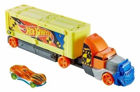 Машинка Hot Wheels крушащий грузовик, red-yellow Грузовик с 