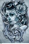 Pin by Aaron F on art Tattoos, Sugar skull tattoos, Tattoo d