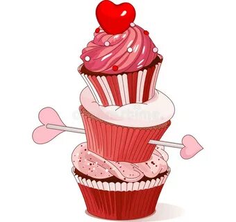 Valentine cupcakes stock vector. Illustration of cuisine - 6