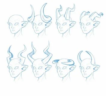 #tiefling hashtag on Twitter Art reference, Demon drawings, 