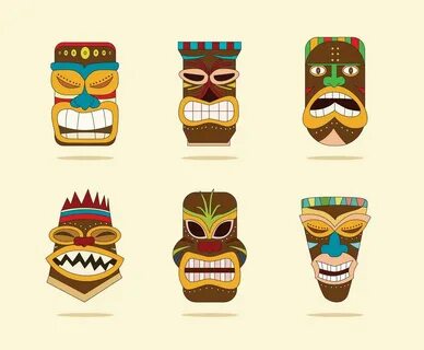 Tiki Mask Vector Vector Art & Graphics freevector.com