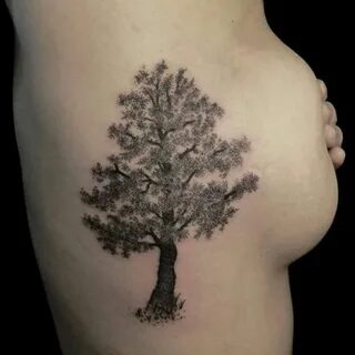 Tree Tattoo With Leaves