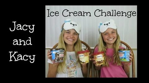 Ice Cream Challenge Jacy and Kacy - YouTube