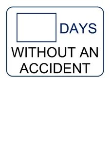 Days Without An Accident Sign Template printable pdf downloa