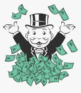 Rich Png Free Download - Monopoly Man Holding Money, Transpa