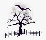 Tribal Cypress Tree Root Silhouette Tattoo Clipart - Full Mo