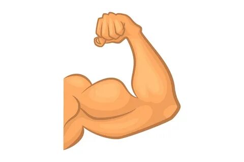 Strong biceps. Gym vector symbol isolate. By ONYX TheHungryJ