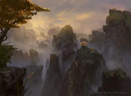 ArtStation - Basic Lands, Dimitar Marinski Fantasy landscape