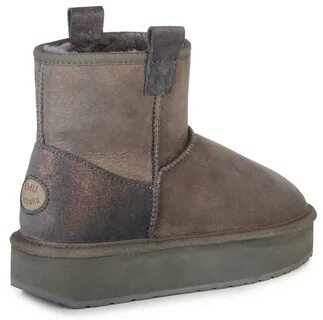Emu Australia grey felt boots Foy Flatform Metallic - Women`