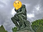 The Thinker Emoji Thinking Face Emoji 🤔 Know Your Meme