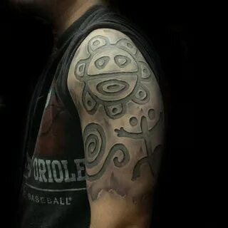 80 Stone Tattoo Designs For Men - Carved Rock Ink Ideas Ston