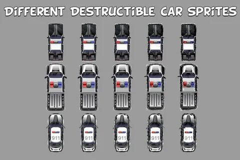 Top Down Police and Military Car Sprites - CraftPix.net