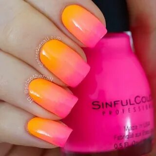 Colorful Tips Seize The Nail Rosa ombre naglar, Ombre nagel,
