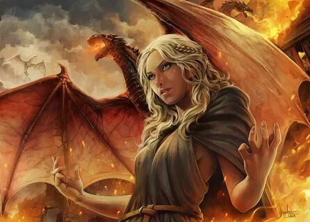 ArtStation - Dracarys , DIOGO SAITO Targaryen art, Daenerys 