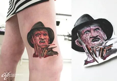 Портрет Фредди Крюгера - фото татуировок